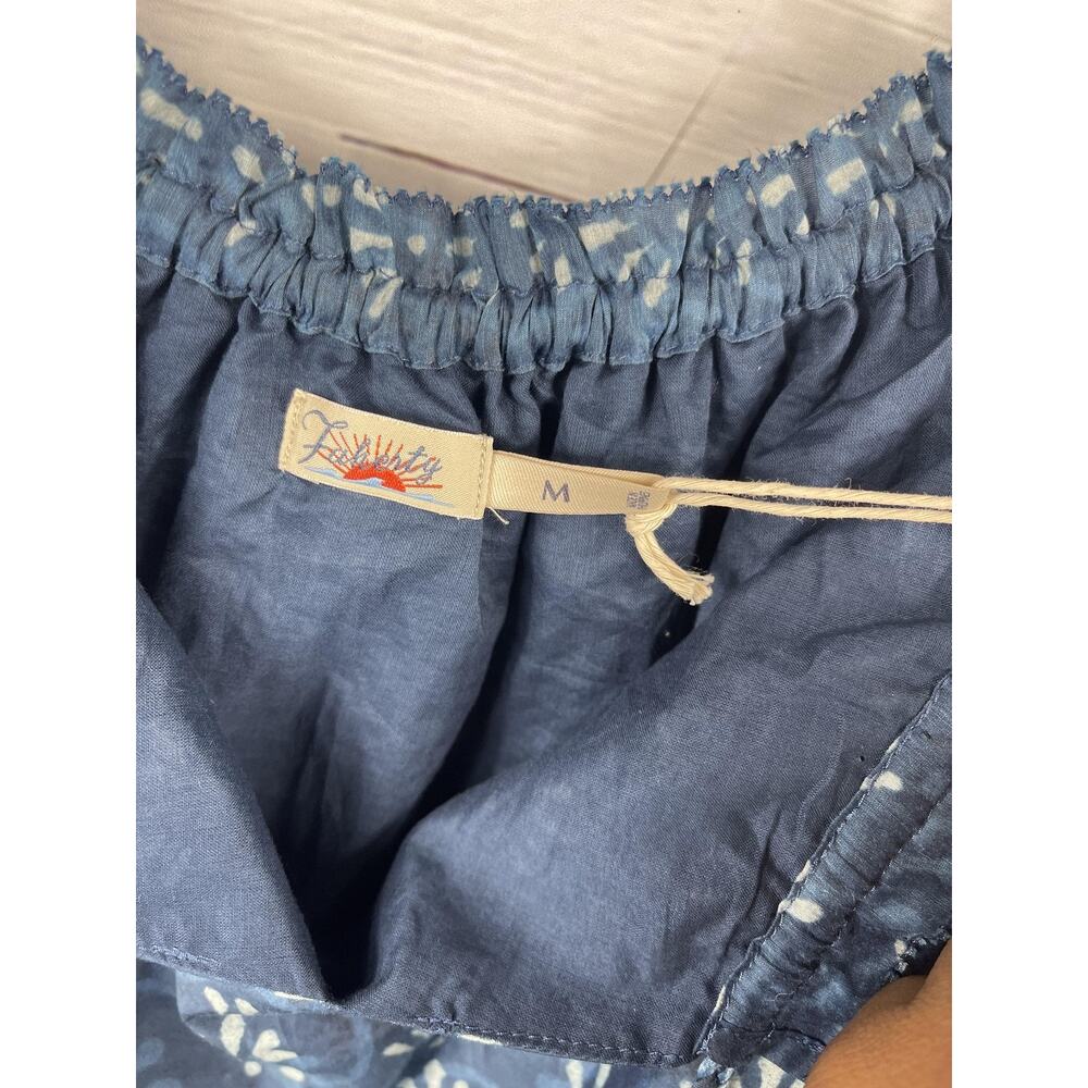 Faherty Sun Chaser Maxi Dress Women's Medium Blue Sunburst Mix Print Pockets - Picture 5 of 11